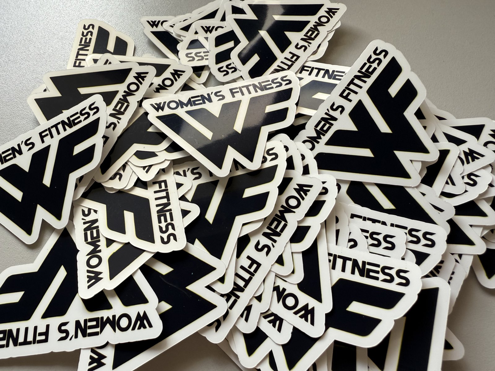 Stickers troquelados Women's Fitness blanco y negro