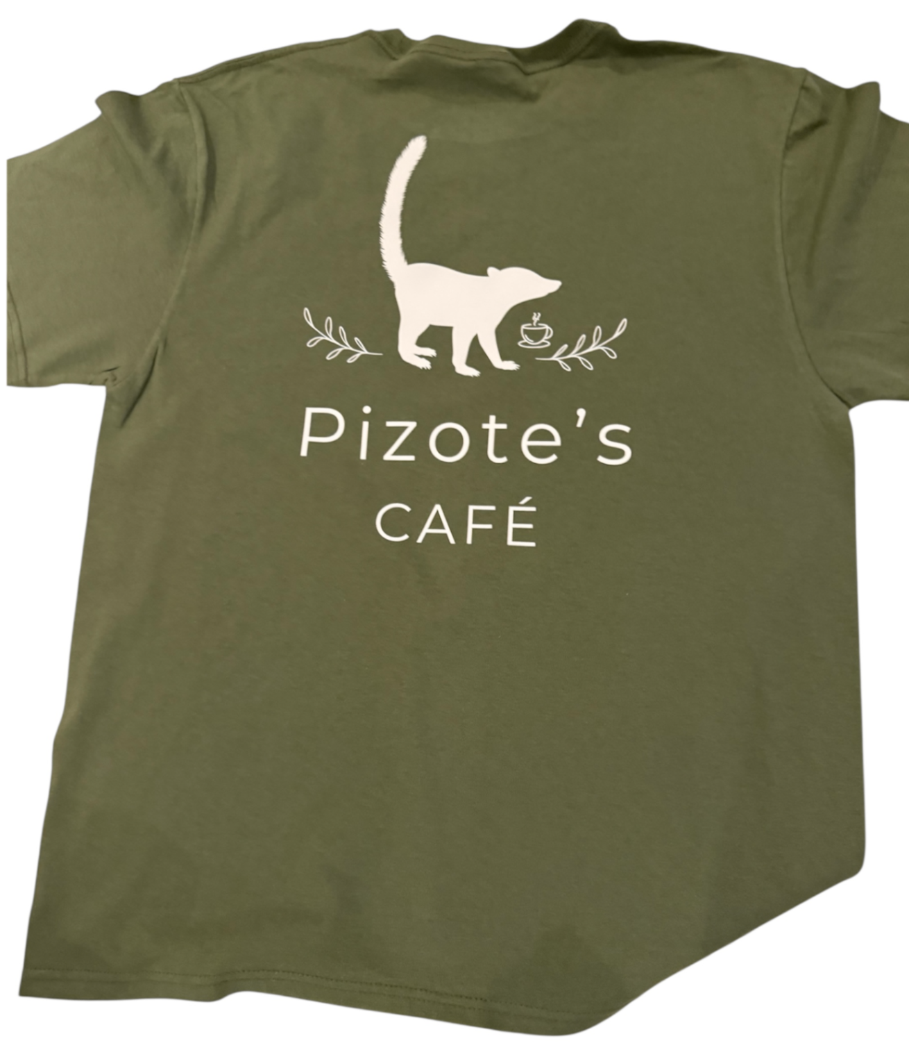 Camiseta Pizote's Café verde militar