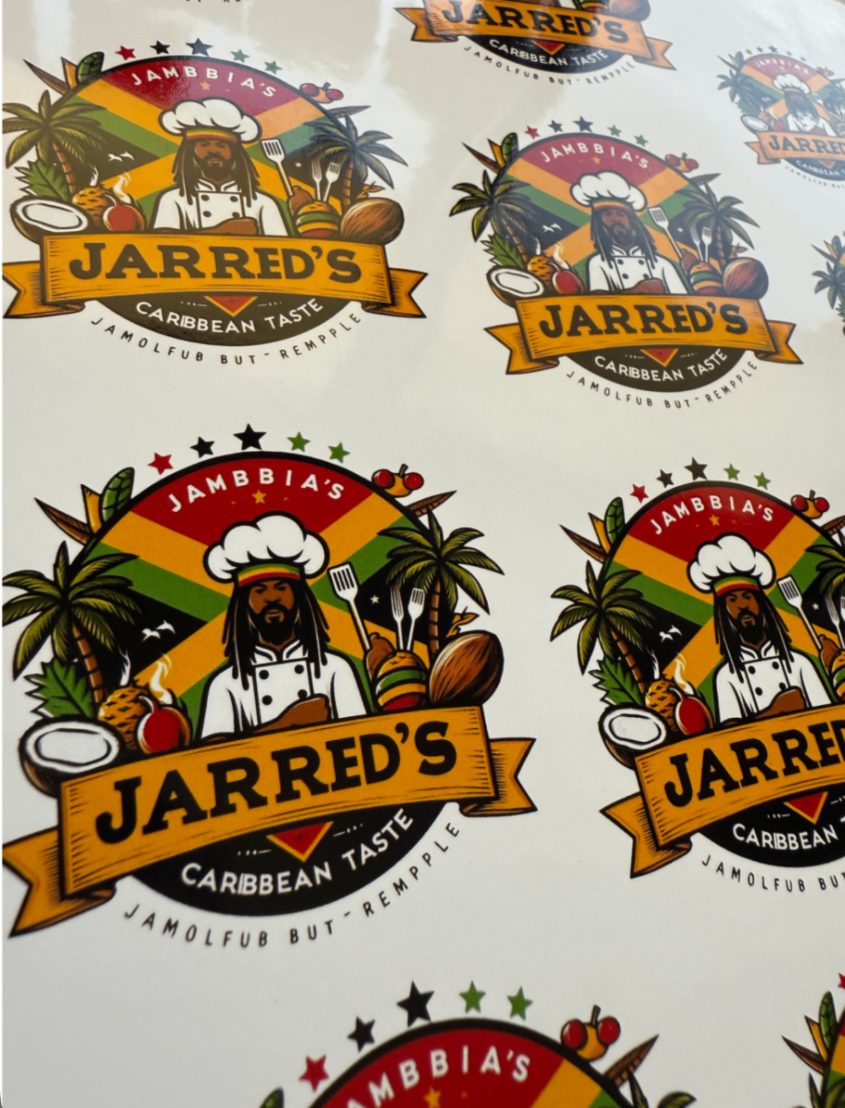 Stickers troquelados Jarred's Caribbean Taste