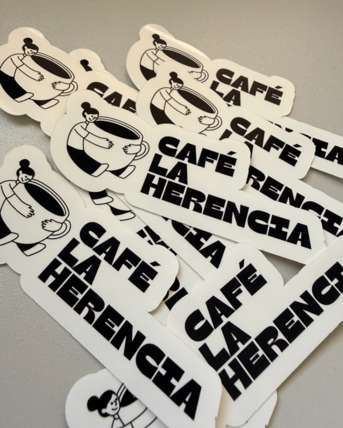 Stickers troquelados Café La Herencia