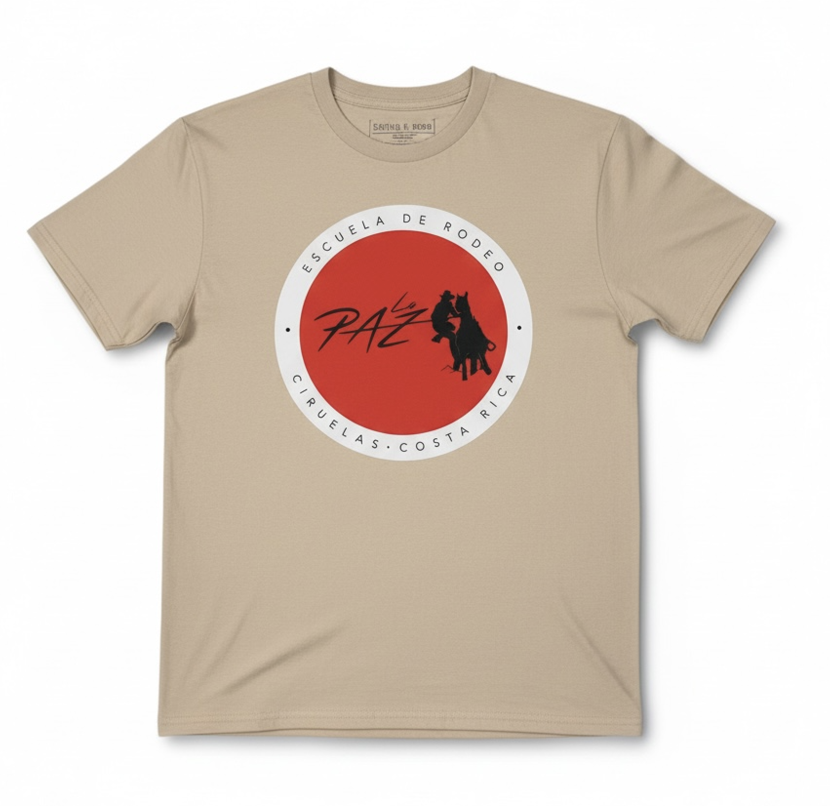 Camiseta beige Escuela de Rodeo La Paz
