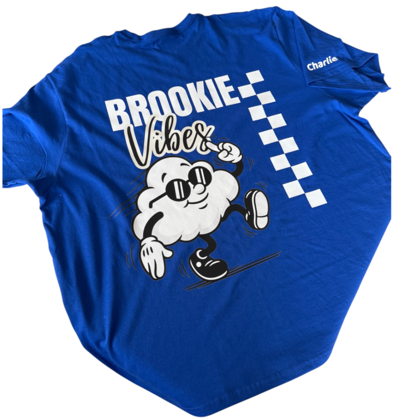 Camiseta Brookie Vibes azul con personaje cartoon