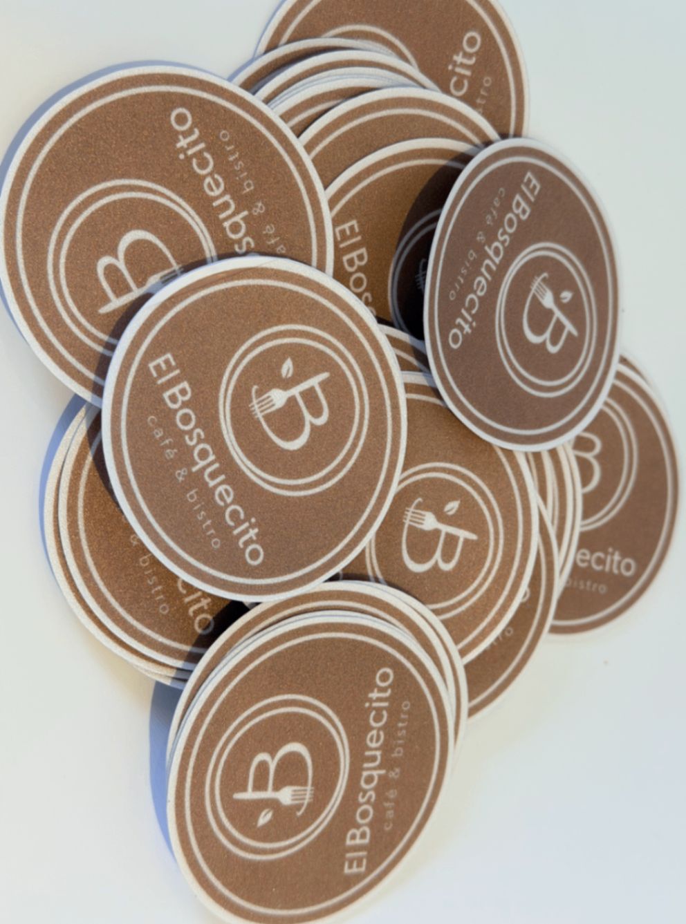 Stickers circulares El Bosquecito café y bistro
