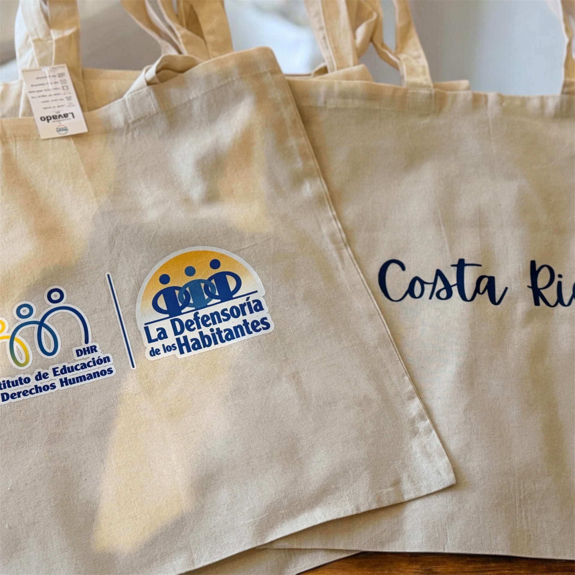 Tote bags institucionales Defensoría de los Habitantes Costa Rica